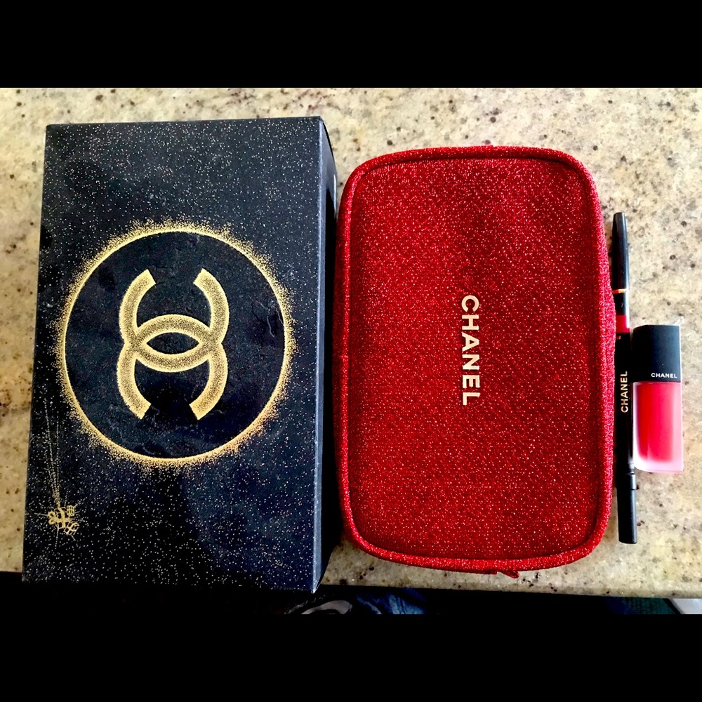 Chanel Lip Set with Makeup Pouch